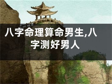 八字命理算命男生,八字测好男人