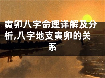 寅卯八字命理详解及分析,八字地支寅卯的关系