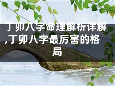 丁卯八字命理解析详解,丁卯八字最厉害的格局