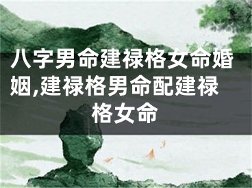 八字男命建禄格女命婚姻,建禄格男命配建禄格女命