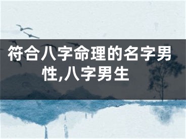 符合八字命理的名字男性,八字男生