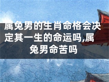 属兔男的生肖命格会决定其一生的命运吗,属兔男命苦吗