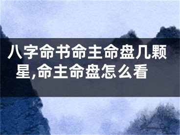 八字命书命主命盘几颗星,命主命盘怎么看