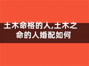 土木命格的人,土木之命的人婚配如何