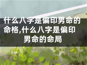 什么八字是偏印男命的命格,什么八字是偏印男命的命局