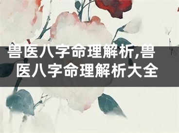 兽医八字命理解析,兽医八字命理解析大全
