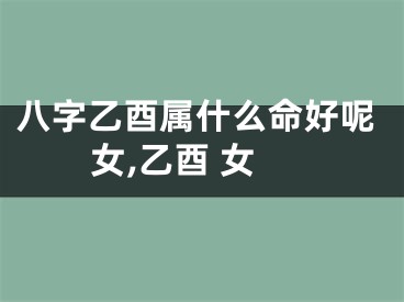 八字乙酉属什么命好呢女,乙酉 女