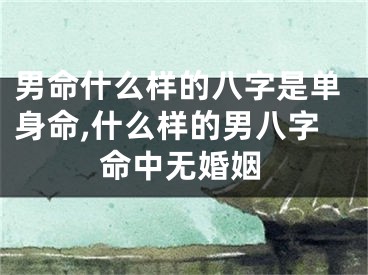 男命什么样的八字是单身命,什么样的男八字命中无婚姻