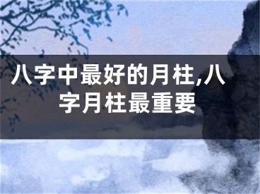 八字中最好的月柱,八字月柱最重要
