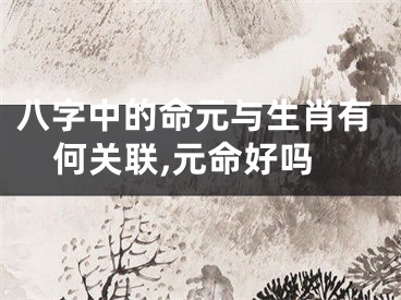 八字中的命元与生肖有何关联,元命好吗