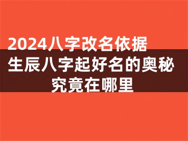 2024八字改名依据生辰八字起好名的奥秘究竟在哪里