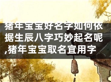 猪年宝宝好名字如何依据生辰八字巧妙起名呢,猪年宝宝取名宜用字