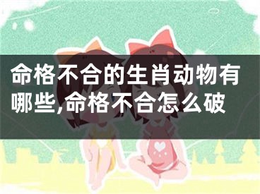 命格不合的生肖动物有哪些,命格不合怎么破