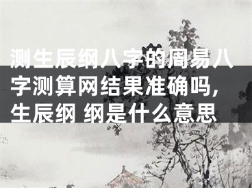 测生辰纲八字的周易八字测算网结果准确吗,生辰纲 纲是什么意思