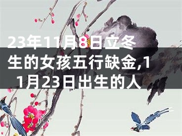 23年11月8日立冬生的女孩五行缺金,11月23日出生的人