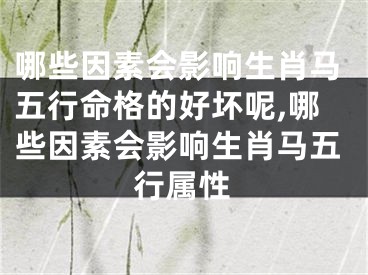 哪些因素会影响生肖马五行命格的好坏呢,哪些因素会影响生肖马五行属性