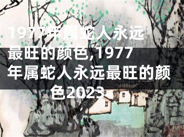 1977年属蛇人永远最旺的颜色,1977年属蛇人永远最旺的颜色2023