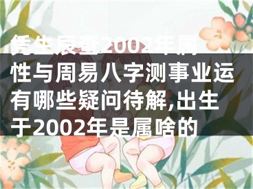 凭生辰查2002年属性与周易八字测事业运有哪些疑问待解,出生于2002年是属啥的