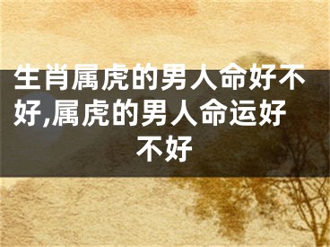 生肖属虎的男人命好不好,属虎的男人命运好不好