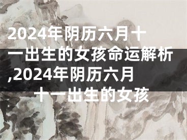 2024年阴历六月十一出生的女孩命运解析,2024年阴历六月十一出生的女孩