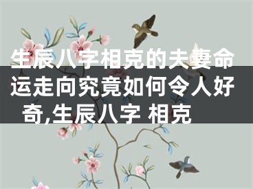 生辰八字相克的夫妻命运走向究竟如何令人好奇,生辰八字 相克