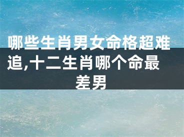 哪些生肖男女命格超难追,十二生肖哪个命最差男
