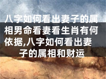 八字如何看出妻子的属相男命看妻看生肖有何依据,八字如何看出妻子的属相和财运