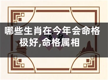 哪些生肖在今年会命格极好,命格属相