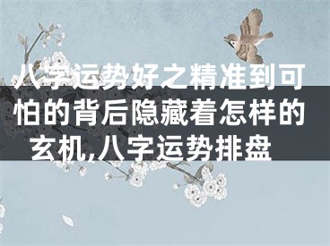 八字运势好之精准到可怕的背后隐藏着怎样的玄机,八字运势排盘