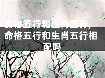命格五行和生肖五行,命格五行和生肖五行相配吗