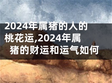 2024年属猪的人的桃花运,2024年属猪的财运和运气如何