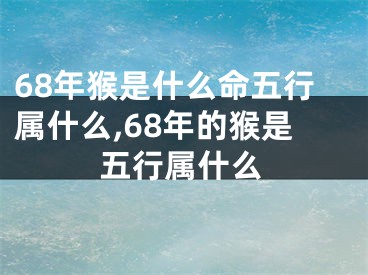 68年猴是什么命五行属什么,68年的猴是五行属什么