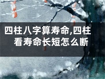 四柱八字算寿命,四柱看寿命长短怎么断