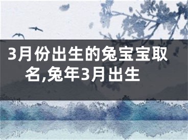3月份出生的兔宝宝取名,兔年3月出生