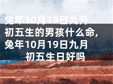 兔年10月19日九月初五生的男孩什么命,兔年10月19日九月初五生日好吗
