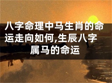 八字命理中马生肖的命运走向如何,生辰八字属马的命运
