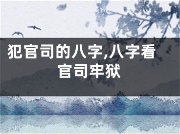 犯官司的八字,八字看官司牢狱