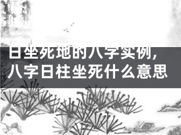 日坐死地的八字实例,八字日柱坐死什么意思