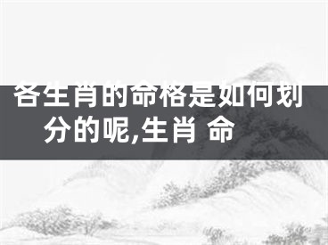 各生肖的命格是如何划分的呢,生肖 命