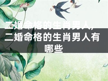 二婚命格的生肖男人,二婚命格的生肖男人有哪些