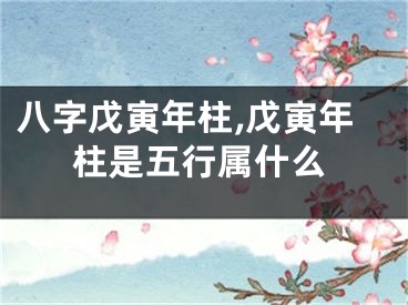 八字戊寅年柱,戊寅年柱是五行属什么