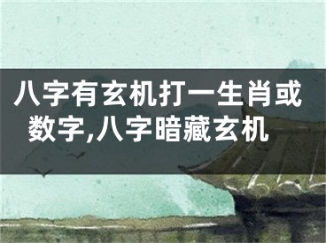 八字有玄机打一生肖或数字,八字暗藏玄机