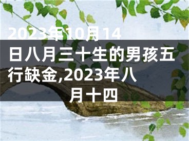 2023年10月14日八月三十生的男孩五行缺金,2023年八月十四