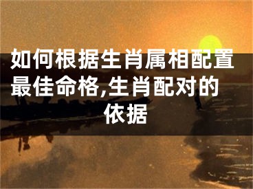 如何根据生肖属相配置最佳命格,生肖配对的依据