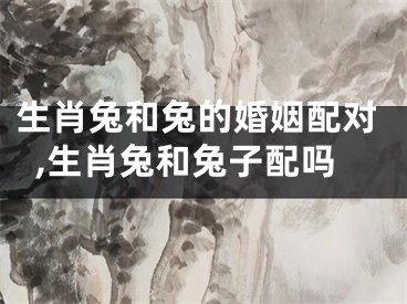 生肖兔和兔的婚姻配对,生肖兔和兔子配吗