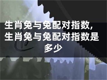 生肖兔与兔配对指数,生肖兔与兔配对指数是多少