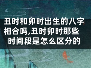 丑时和卯时出生的八字相合吗,丑时卯时那些时间段是怎么区分的