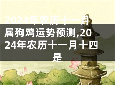 2024年农历十一月属狗鸡运势预测,2024年农历十一月十四是