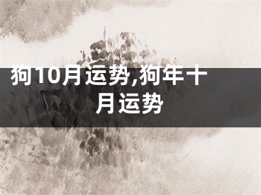 狗10月运势,狗年十月运势