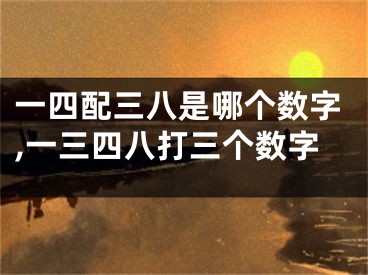 一四配三八是哪个数字,一三四八打三个数字